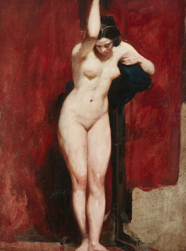 Standing Academic Nude as a canvas print