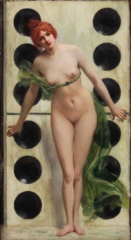 Standing beauty as a canvas print