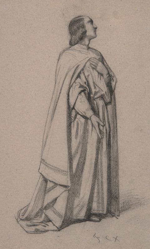 Standing Figure of a Robed Man as a canvas print