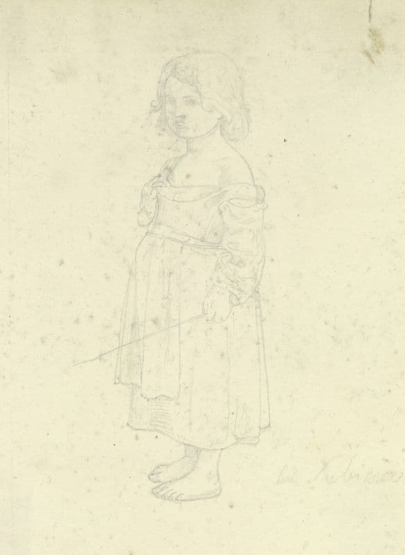 Standing girl (1830 – 1831) as a canvas print