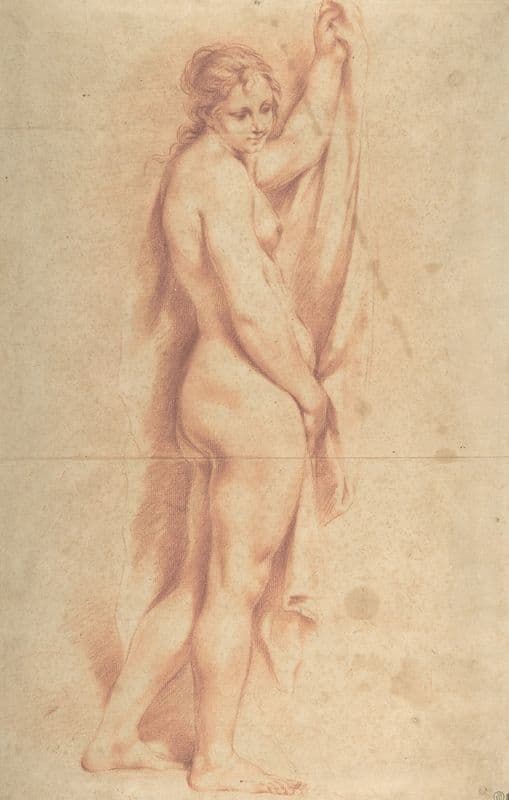 Standing Nude Female Figure (1620–30) as a canvas print