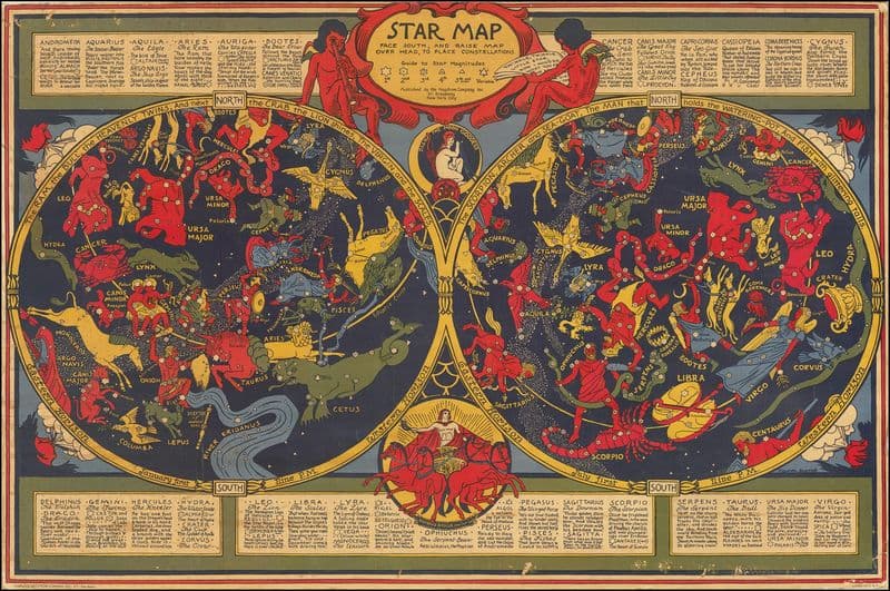 Star Map (Ca. 1930) as a canvas print