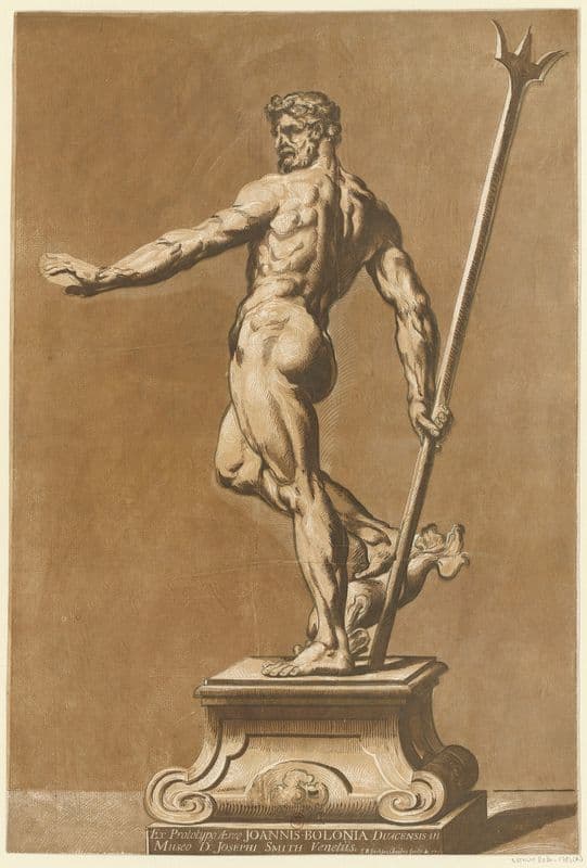 Statuette de Neptune as a canvas print