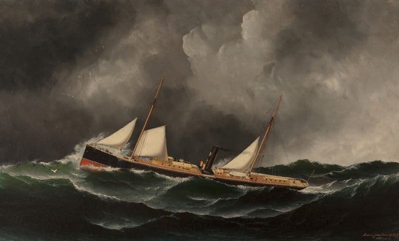 Steam Ship as a canvas print