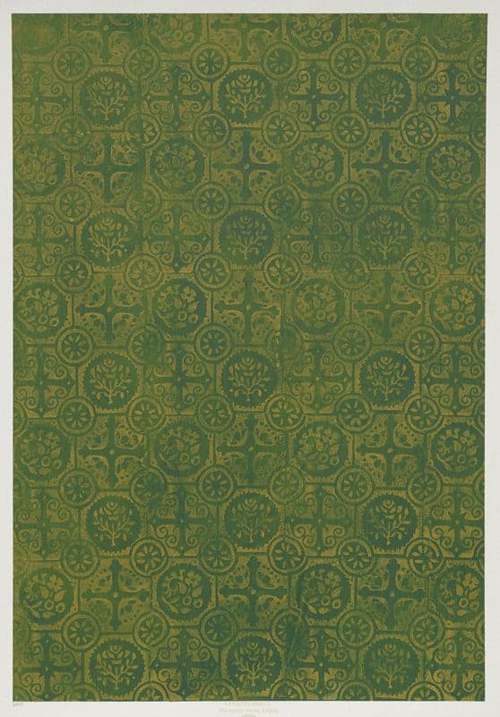 Stempeldruckpapier (ornamentales Flächenmuster) as a canvas print