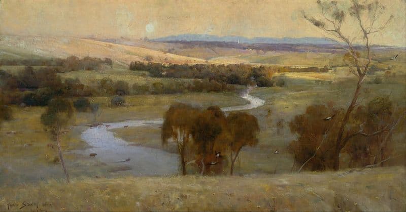 ‘Still glides the stream, and shall for ever glide’ as a canvas print