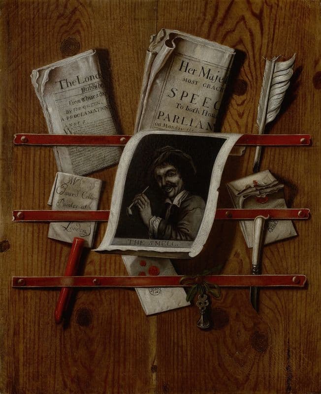 Still Life; The Smell (1700s) as a canvas print