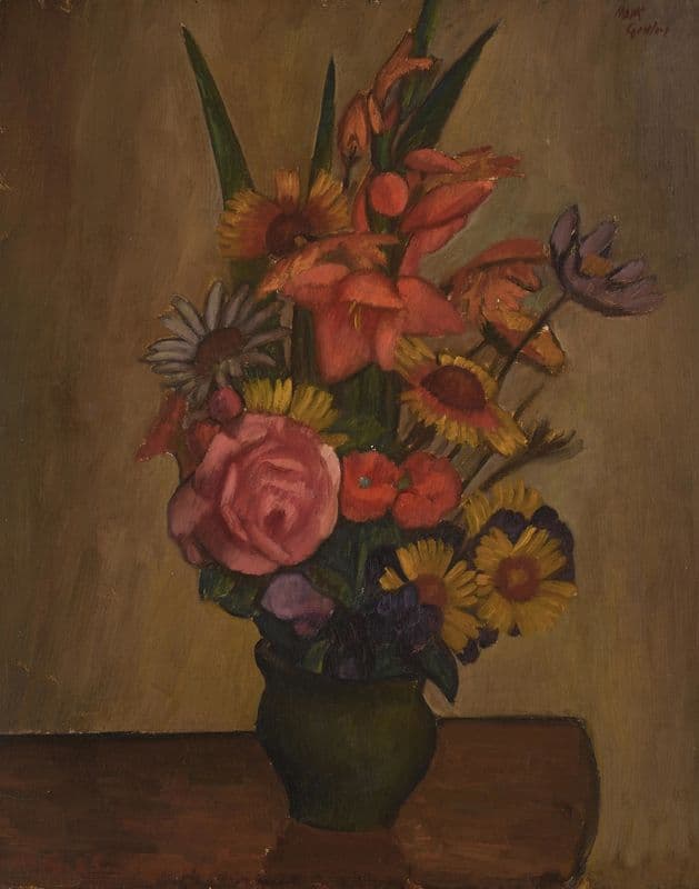 Still Life, Vase with Flowers as a canvas print