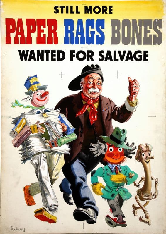 Still more paper, rags, bones wanted for salvage (between 1939 and 1946) as a canvas print