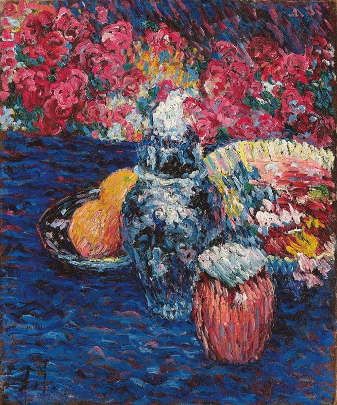 Stilleben mit Blumen und Früchten (Circa 1905) as a canvas print