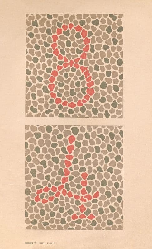 Stilling’s pseudo-isochromatic plates for testing color perception Pl.05 as a canvas print
