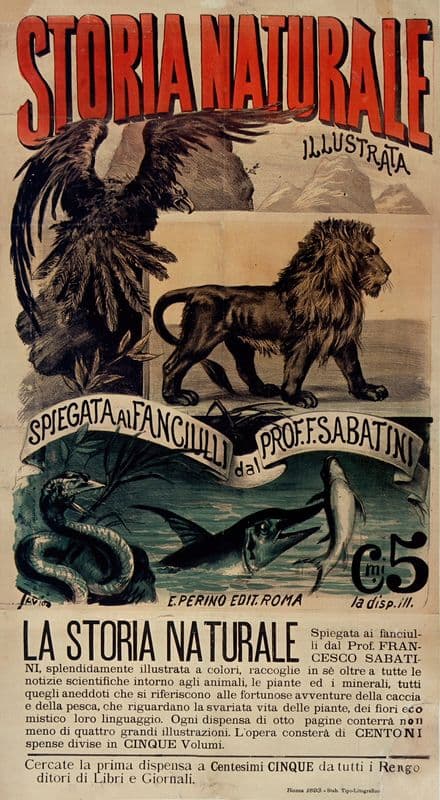 Storia naturale illustrata as a canvas print