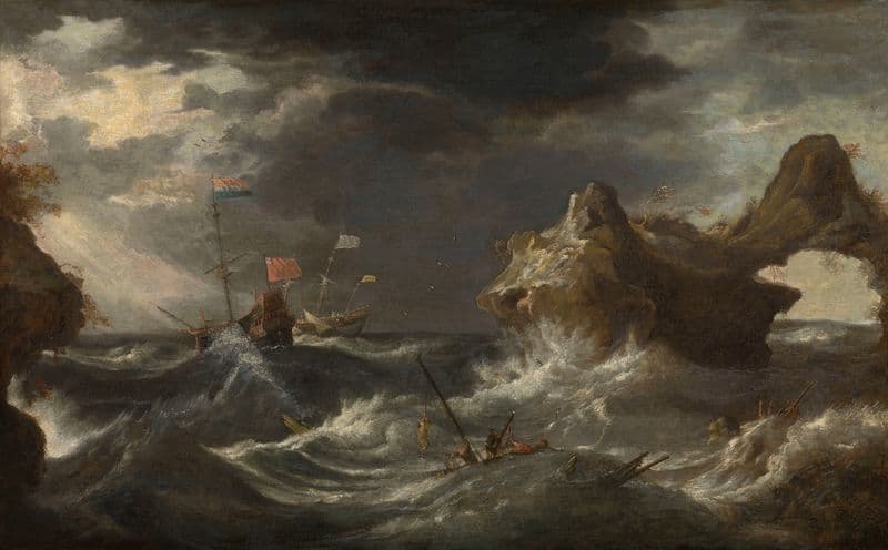 Storm at Sea as a canvas print