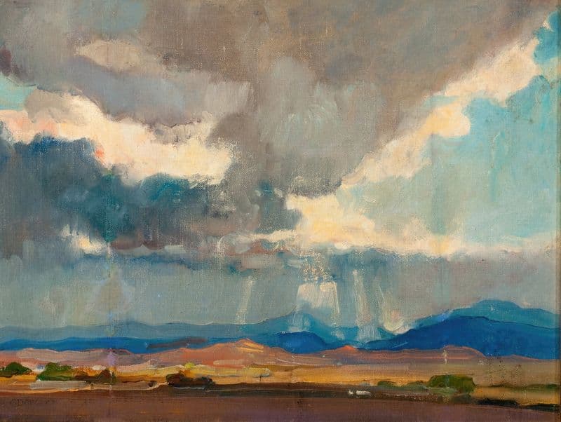 Storm over a Western Landscape as a canvas print