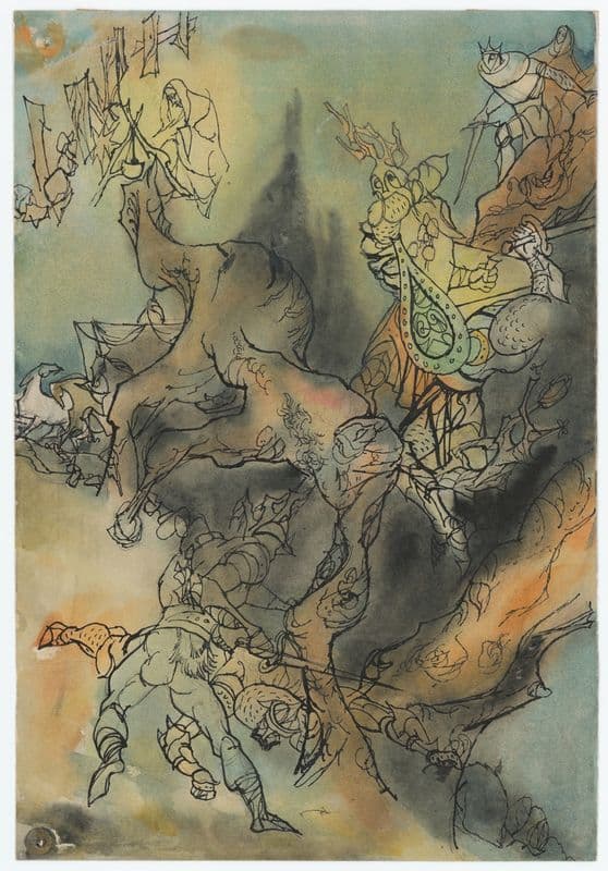 Story for a Full-Page Illustration for a Fairytale (1940–1944) as a canvas print