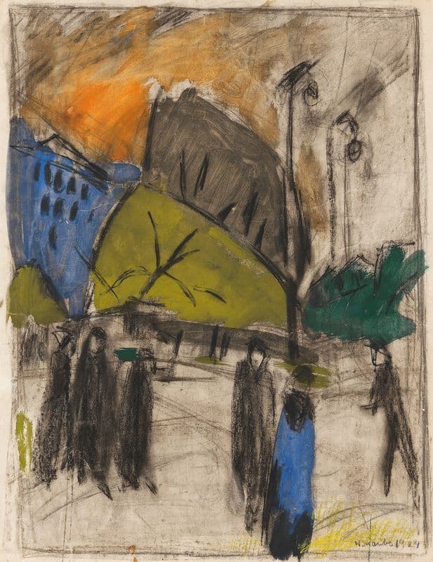 Straßenansicht Berlin as a canvas print