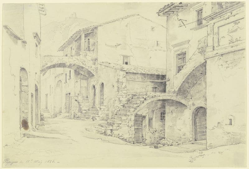 Street in Terni-Papigno as a canvas print