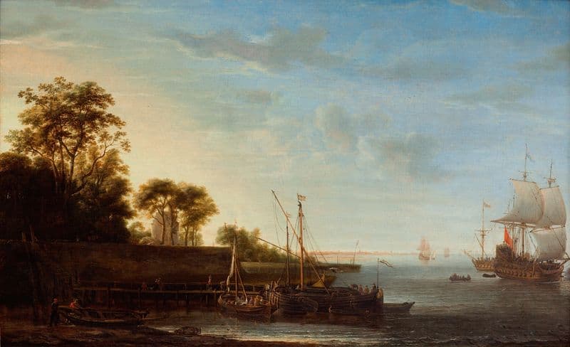 Stretch of coast by the Zuiderzee as a canvas print