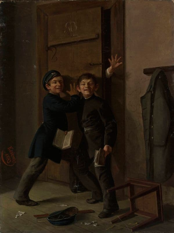 Students’ pranks as a canvas print