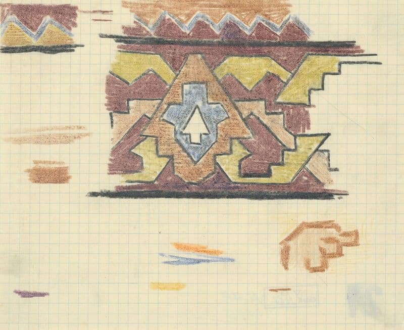 Štúdia geometrického ornamentu (1925–1927) as a canvas print