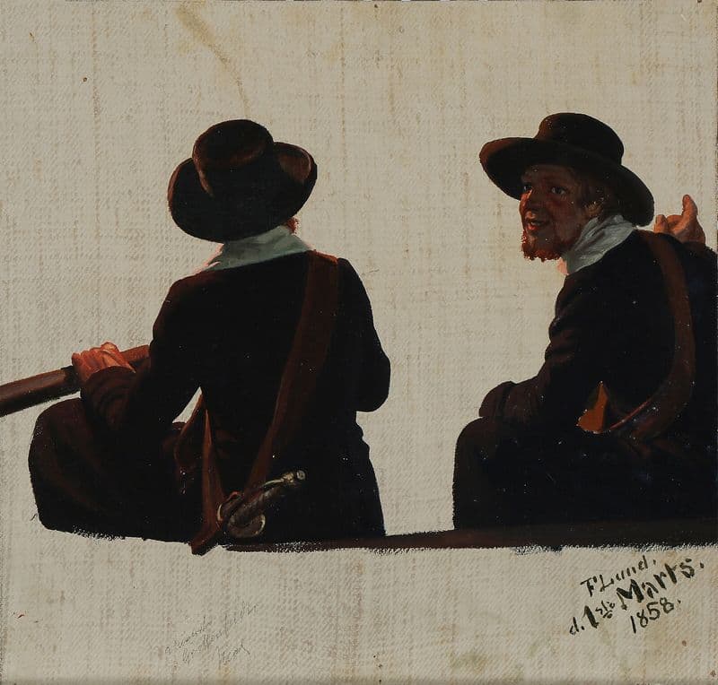 Studie til Griffenfeldts bortførelse til fængslet i Citadellet as a canvas print