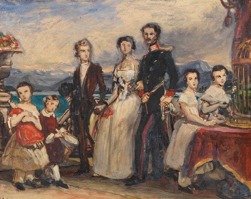 Studie zu dem Gemälde ‘Die Geschwister der Kaiserin Elisabeth von Österreich’ as a canvas print