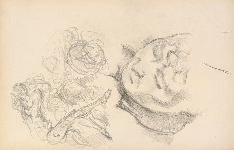 Studies Including Madame Cézanne (1884-1887) as a canvas print