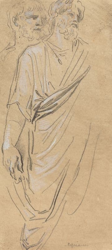 Studies of a Classical Figure as a canvas print