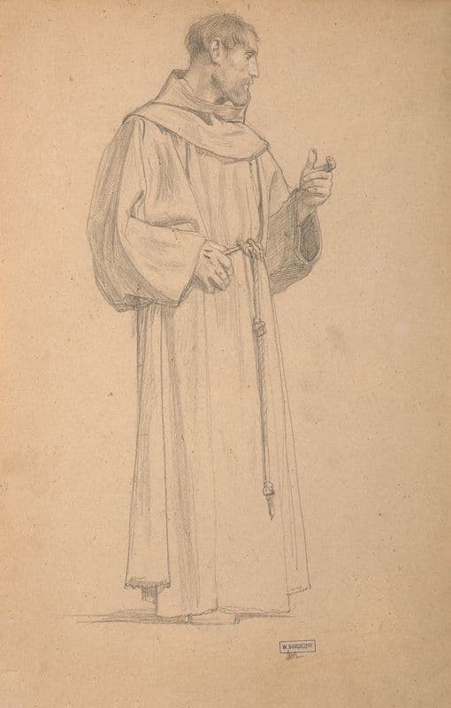 Study for a Franciscan Saint as a canvas print