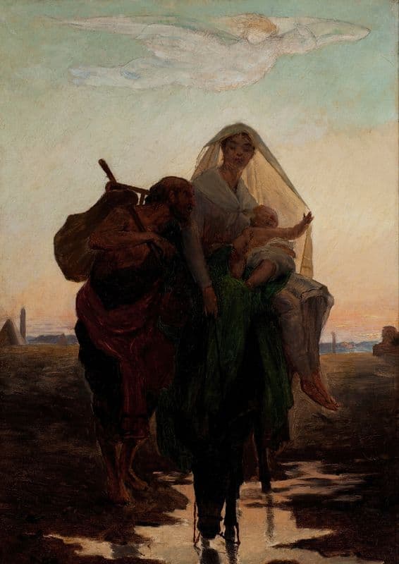 Study for ‘Flight of the Holy Family to Egypt’ as a canvas print