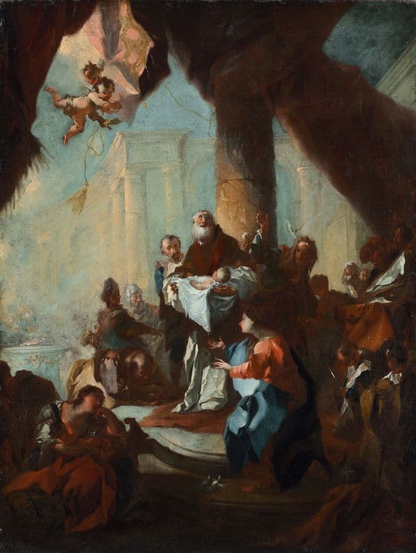 Study for The Presentation of Christ in the Temple (for Saint Ulrich Vienna) (c. 1750) as a canvas print