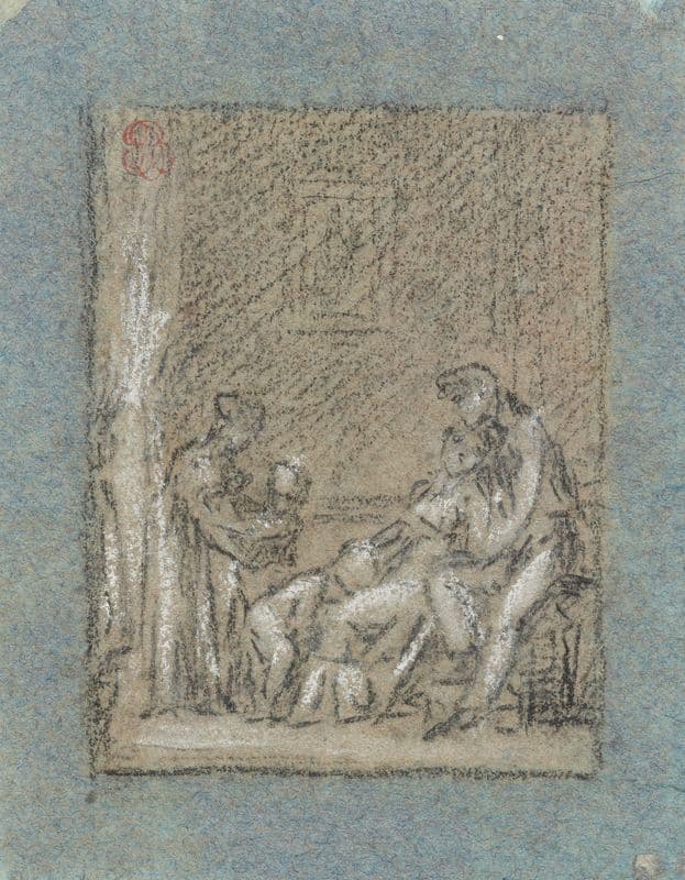 Study for Une Famille dans la désolation (ca. 1821) as a canvas print