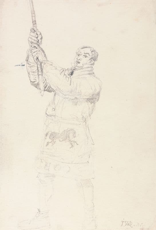 Study of a Drayman (A Study for ‘Sides – all’) as a canvas print