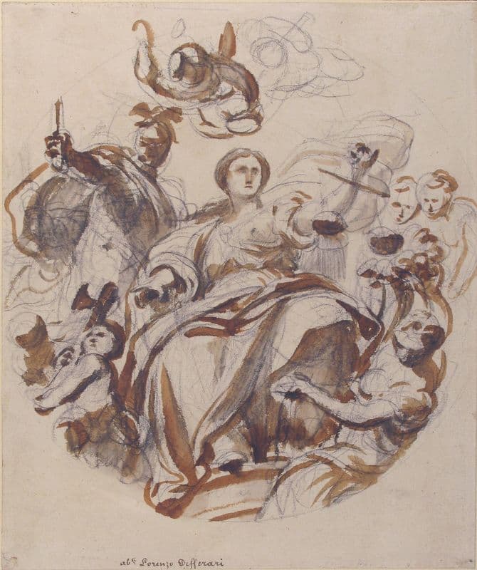 Study of a Lunette and Spandrel (1680–1744) as a canvas print