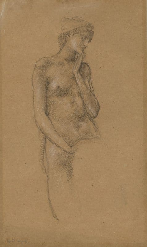Study of female nude for the Hill Fairies in ‘Arthur in Avalon’ as a canvas print