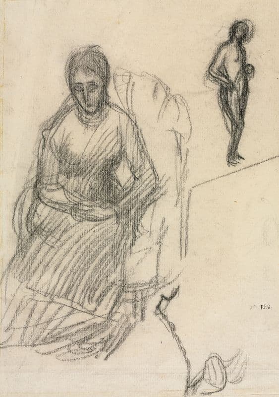 Study of Madame Marie Cantacuzène; Study of Standing Female Nude (c. 1883) as a canvas print