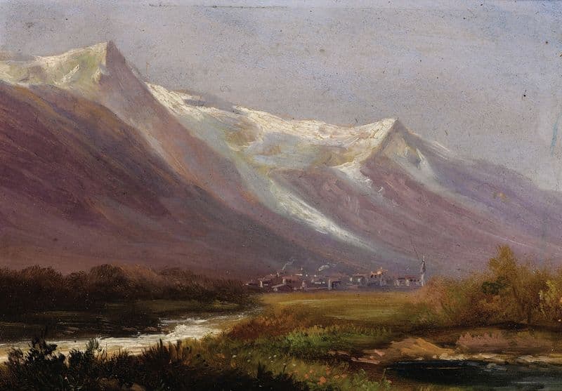 Study of Mountains as a canvas print