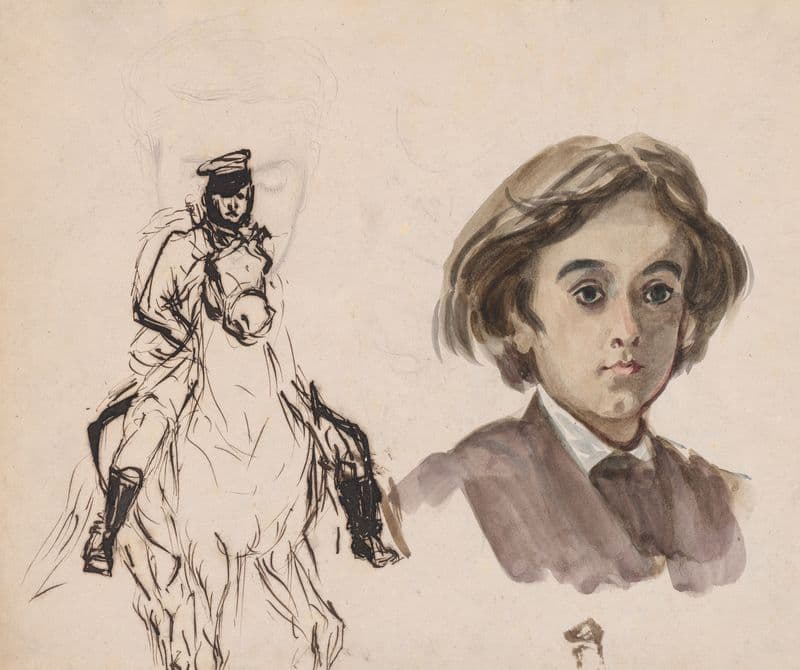 Study Sheet (c. 1870-80) as a canvas print