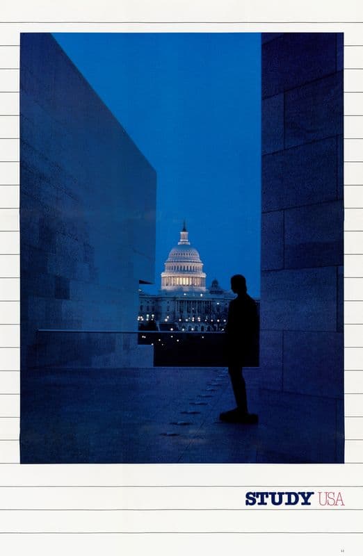 Study USA as a canvas print