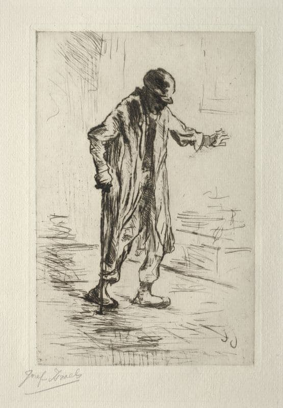 Stumbling Old Man as a canvas print