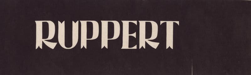 Stylized logo for Ruppert Beer as a canvas print