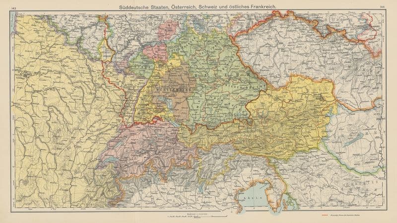 Süddeutschland, Österreich, Schweiz und östliches Frankreich as a canvas print