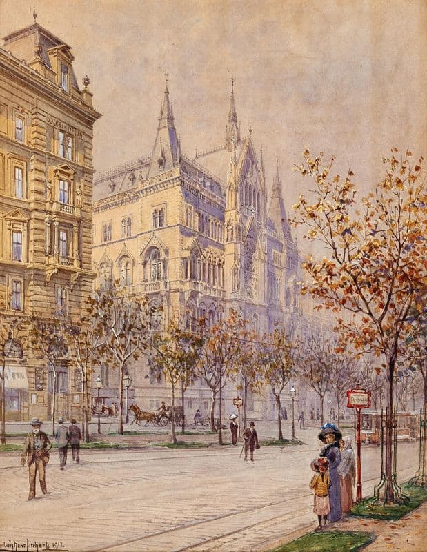 Sühnhaus in Schottenring at Vienna Ringstraße as a canvas print