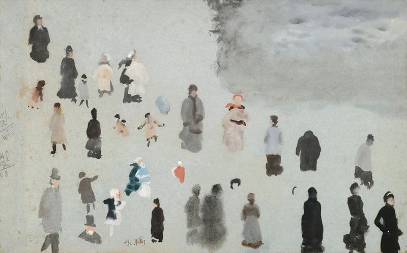 Sulle Strade Di Parigi (On The Streets Of Paris) as a canvas print