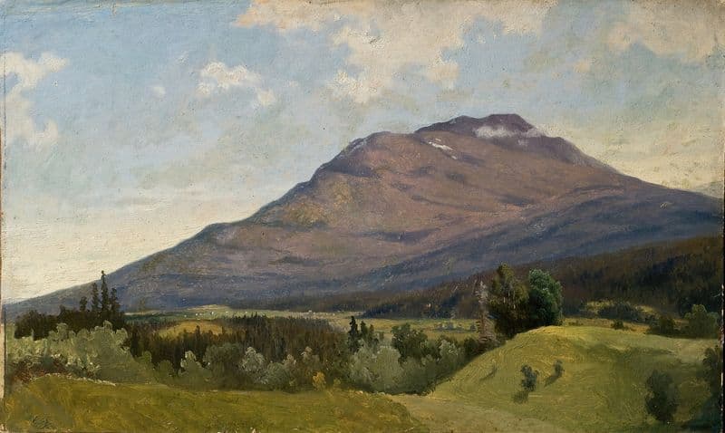 Summer Landscape with Mountain (1850s) as a canvas print