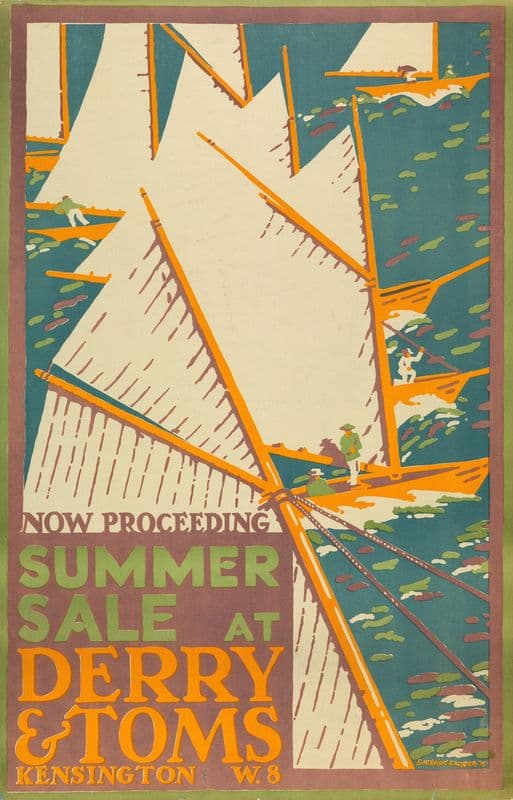 Summer Sale at Derry and Tom’s, London as a canvas print