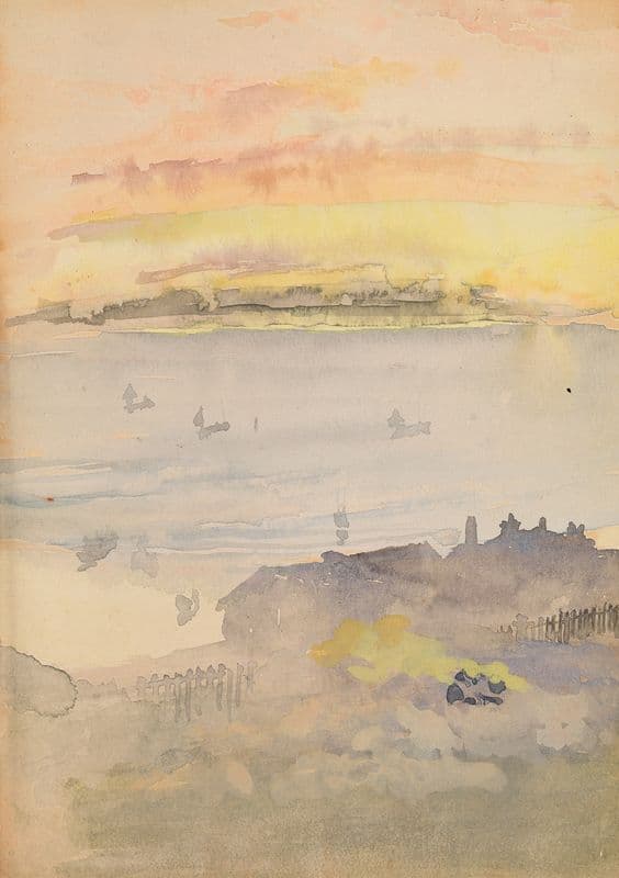 Sunrise; Gold and Grey as a canvas print