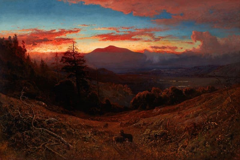 Sunset on Mount Diablo (Marin Sunset) as a canvas print