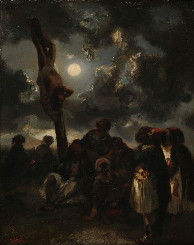 Supplice turc (ca 1840) as a canvas print