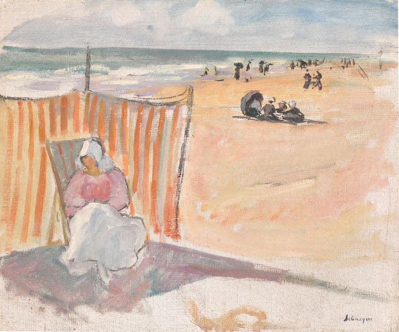 Sur la plage de st. Jean de Monts (1917-1918) as a canvas print